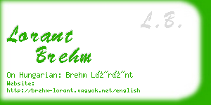 lorant brehm business card